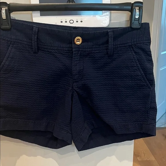 Lilly Pulitzer Navy Women's Bermuda Shorts - Picture 3 of 5